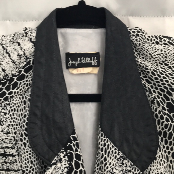 VINTAGE 80s black and white Print Dress - Picture 8 of 13